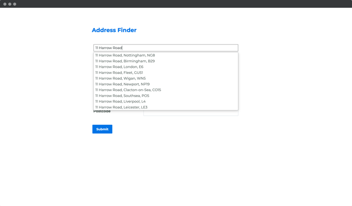 FormAssembly address finder