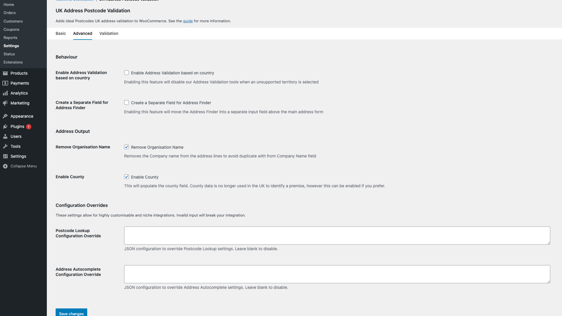 Woocommerce -advanced-settings