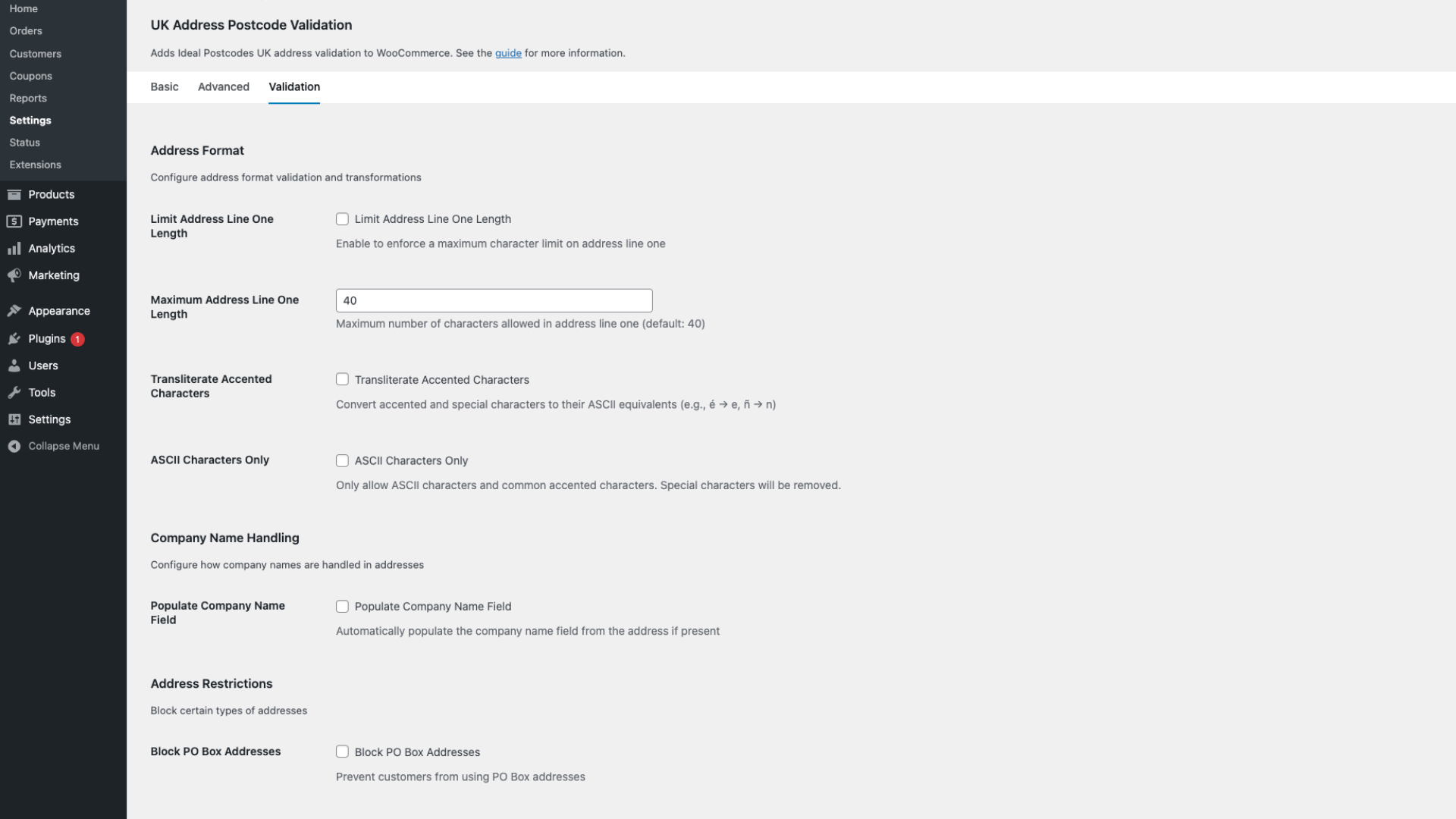 woocommerce-validation-settings